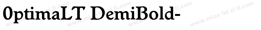 0ptimaLT DemiBold字体转换